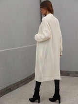 Waffle Knit Open Front Duster Cardigan With Pockets