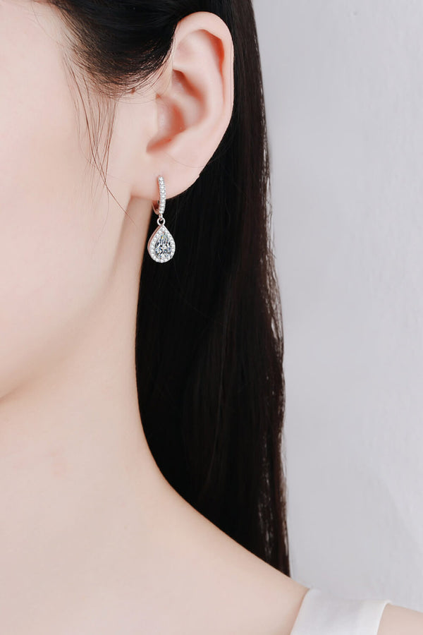 Moissanite Teardrop Earrings